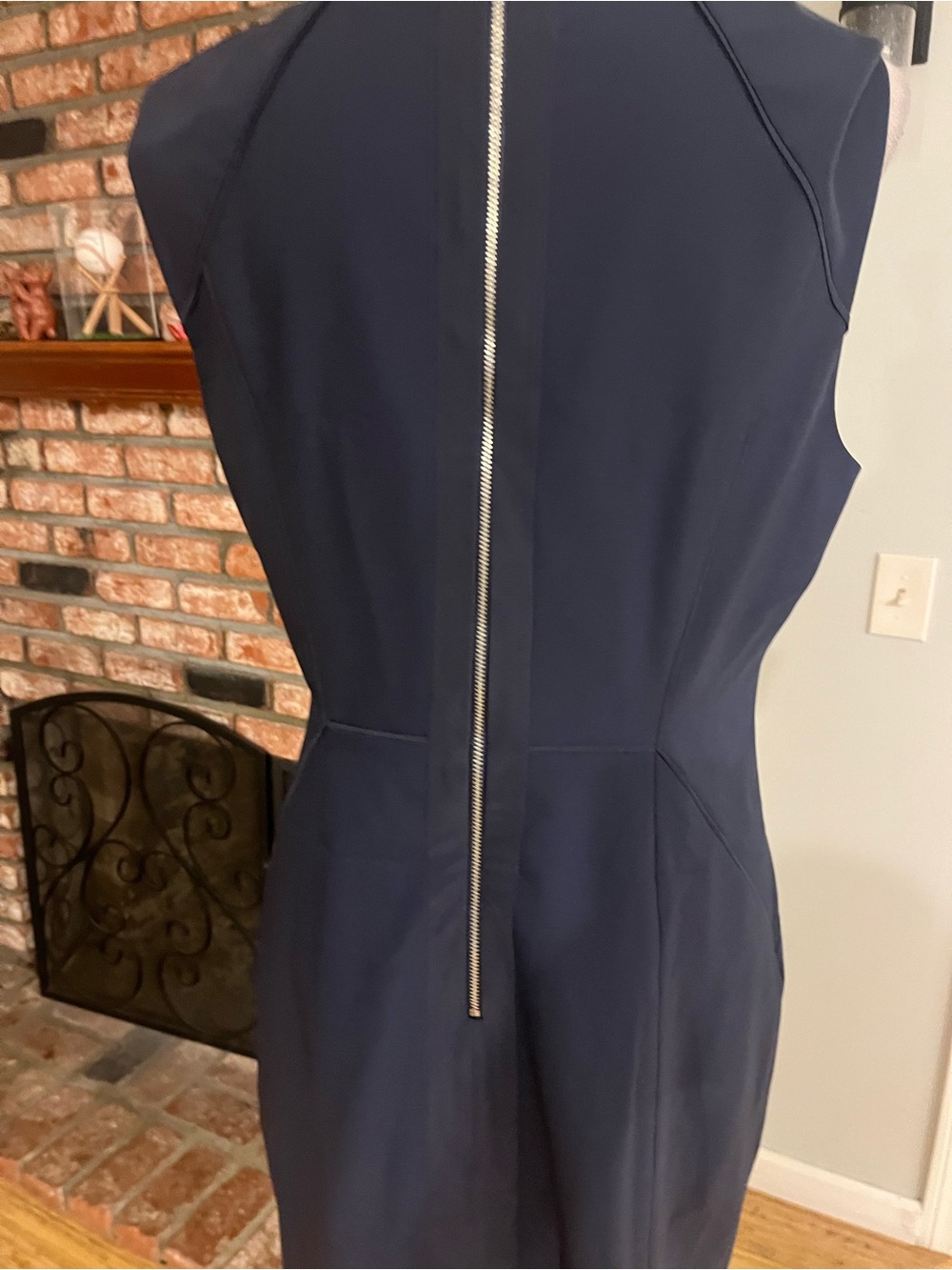 Rebecca Taylor Navy V-Neck Sheath Dress - Picture 5 of 5